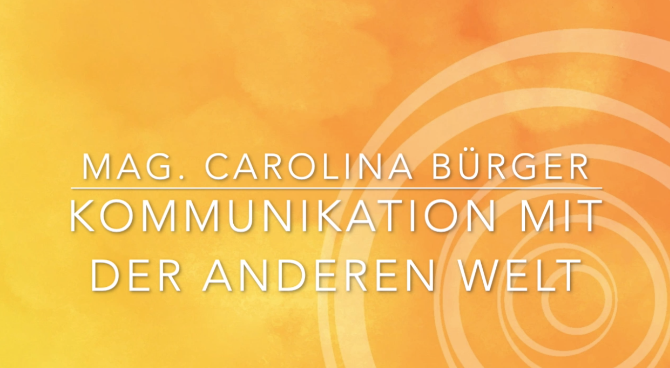 Cover Kommunikation mit der anderen Welt Carolina Buerger